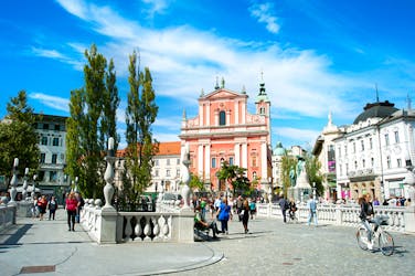 Visita al centro histórico de la ciudad y al castillo de Liubliana.